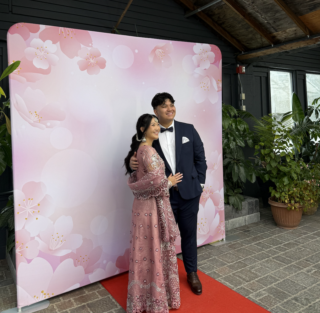 Cherry Blossom photo booth backdrop